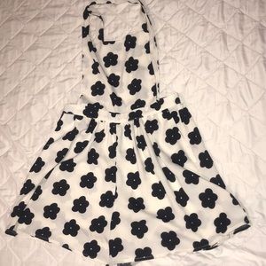 Black Flowered Short Overalls